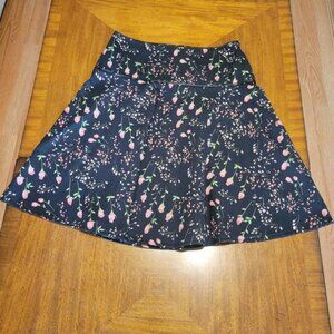 Lapis for Anthropology Black Rose Bud Skirt